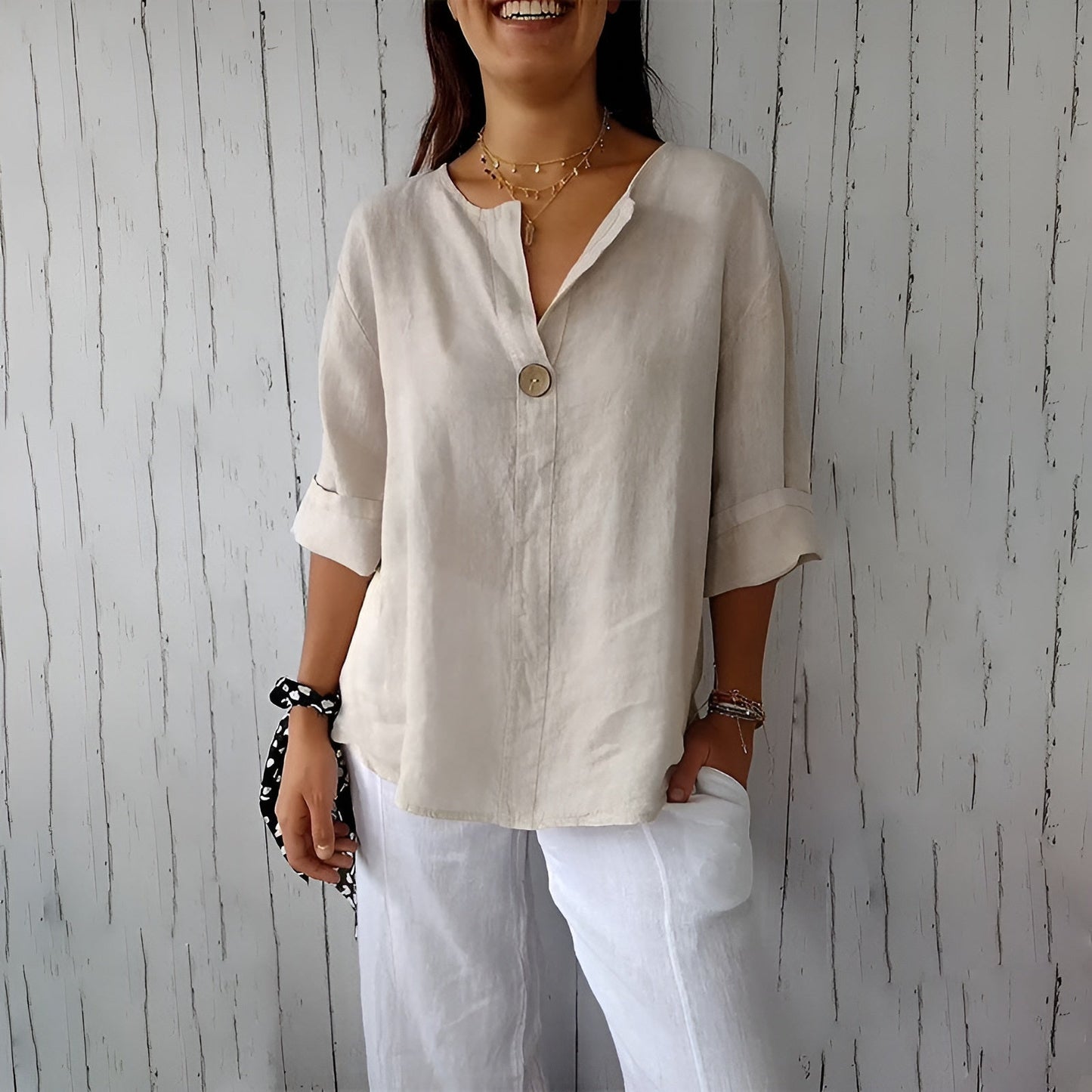 Anita™ | Elegante linnen blouse (50% korting)