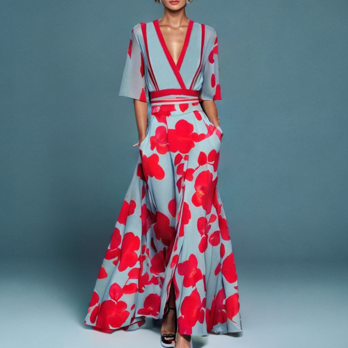 Alea - Jurk met elegante mouwen